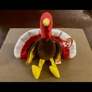Retired Rare Ty Beanie Baby Gobbles the Turkey .